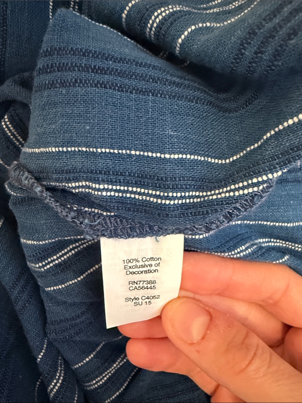 Madewell Blue Striped Embroidered Blouse - Picture 4 of 5